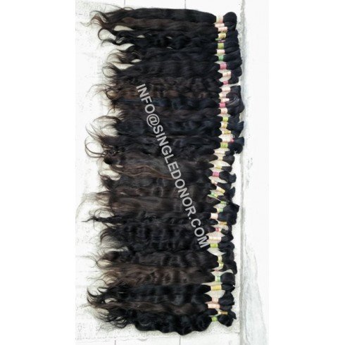 Unprocessed Wavy bulk human hair, Unstitched ponytails